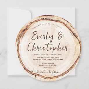 Unique Wood with website Rustic Wedding Template