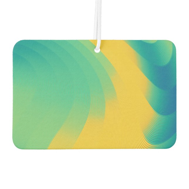 Unique Yellow Abstract Design Air Freshener (Back)