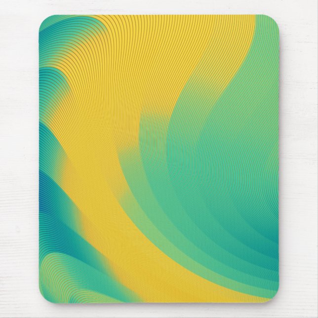 Unique Yellow Mousepad with Abstract Design (Front)