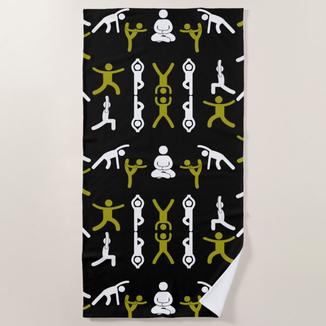 Unique Yoga Gift Beach Towel (Front)