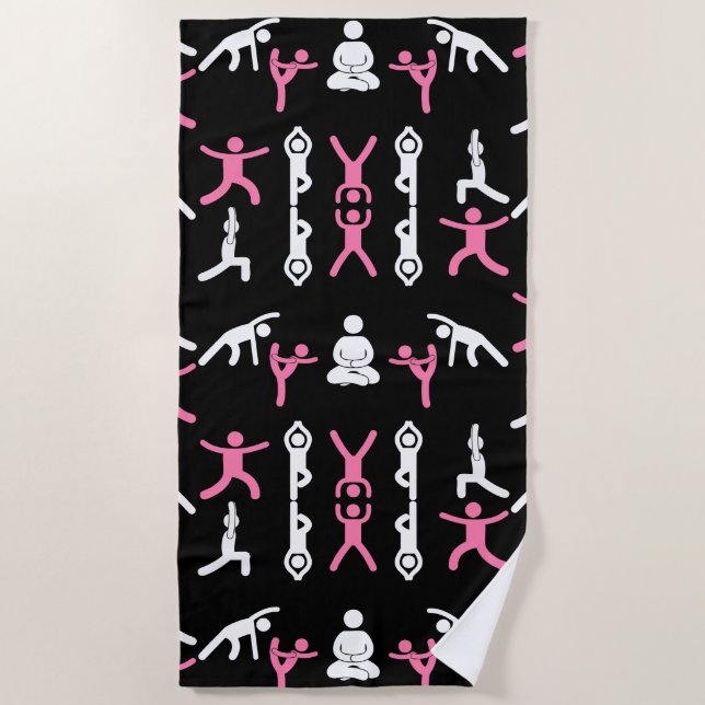 Unique Yoga Gift Beach Towel (Front)