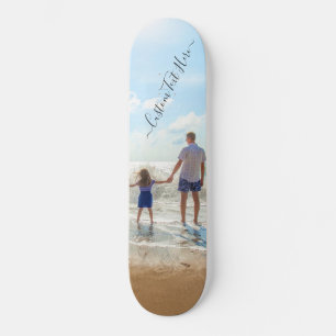 Unique Your Own Design Custom Photo Text - Summer Skateboard
