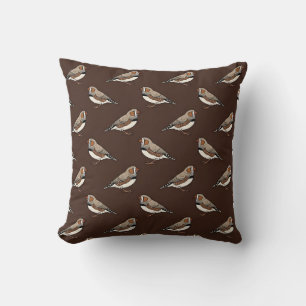 Unique Zebra Finch Boho Pillow