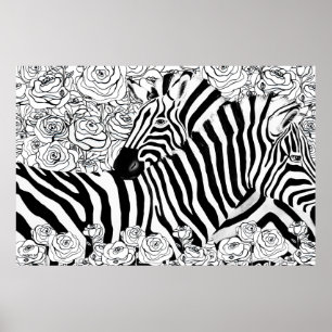 Unique Zebras Poster