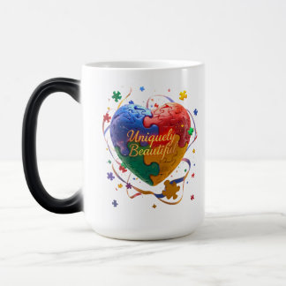 Uniquely Beautiful – Cute Autism Awareness Collect Magic Mug