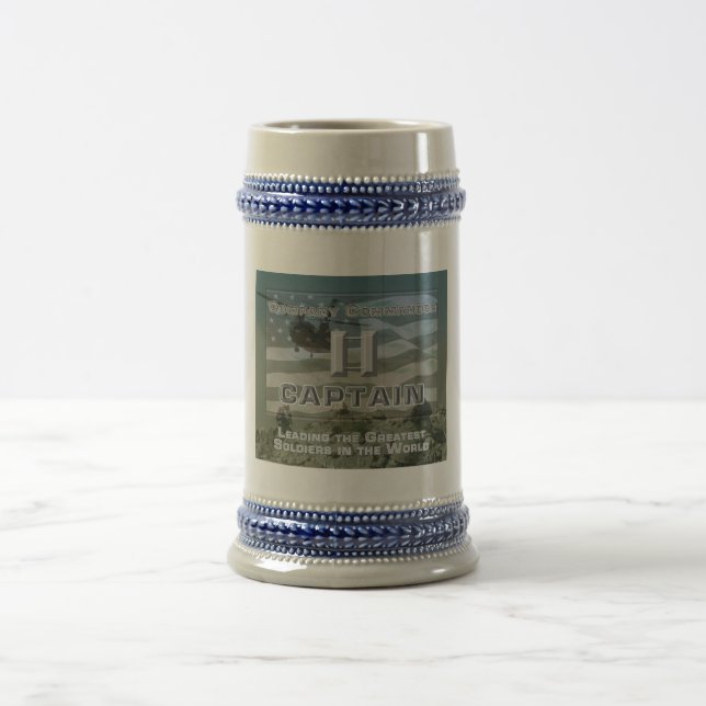 Uniquely Designed Commemorative Company Commander Beer Stein (Center)