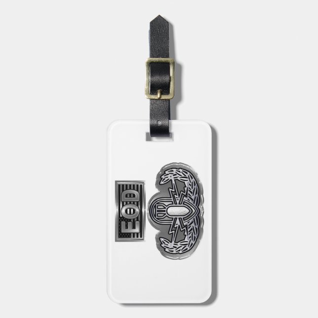 Uniquely Designed Commemorative EOD Luggage Tag (Front Vertical)