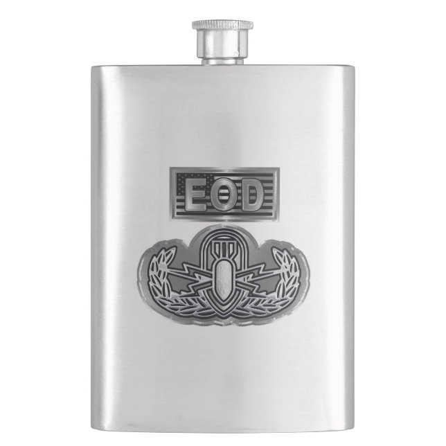 Uniquely Designed EOD Hip Flask (Front)