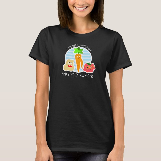 Uniquely Different Amazingly Awesome T-Shirt Black (Front)