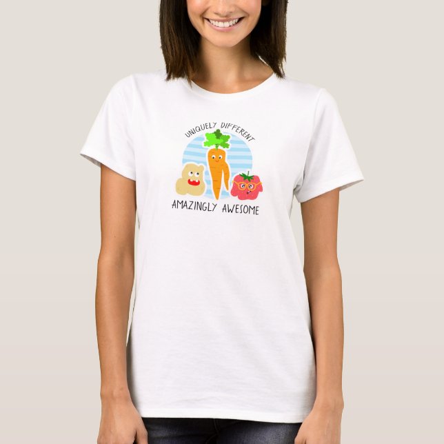 Uniquely Different Amazingly Awesome T-Shirt White (Front)