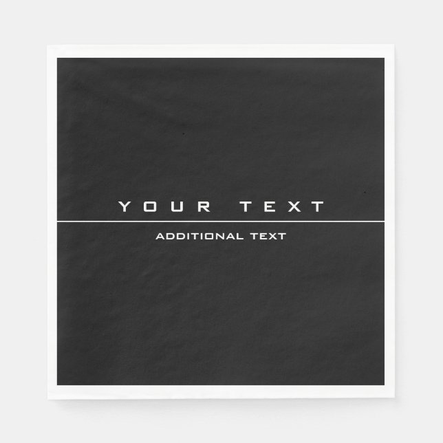 Uniquely Styled Black & White Napkin (Front)