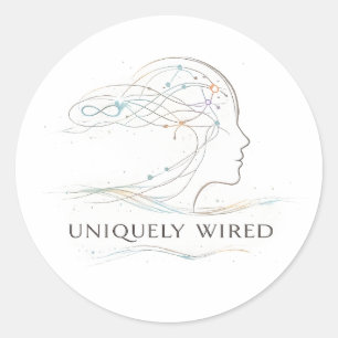 Uniquely Wired Autism Classic Round Sticker