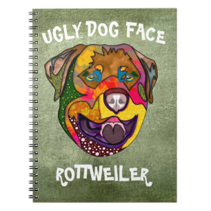  UniqueRottweiler ugly dog face Notebook