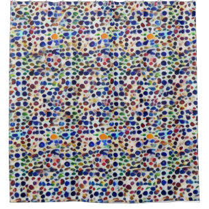 uniquestyle polka dots in oriental style  shower curtain