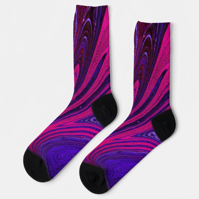 Unisex Abstract Painting Crew Sock (Left)