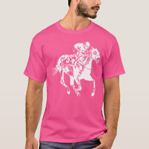 Unisex-Adults Unisex-Youth Black Horse-Racing-s T-Shirt
