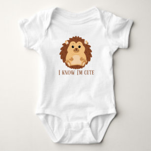 unisex baby hedgehog add text bodysuit