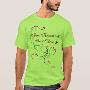 Unisex Basic-T, lime: "Jesus Loves Me, This I Know T-Shirt