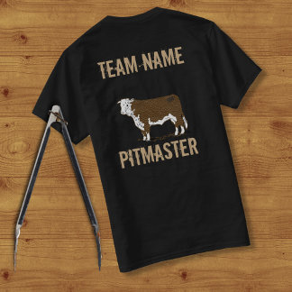 Unisex Bull Custom BBQ Team Pitmaster T-Shirt