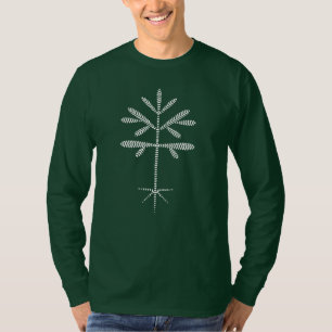 Unisex Dark Long-sleeve Tee with White Sapling