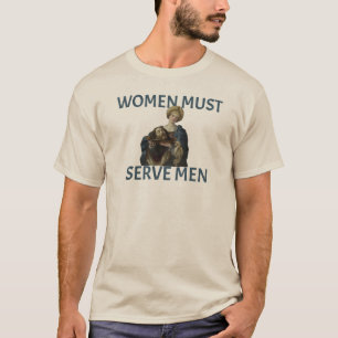 Unisex funny baroque art T-shirt "serve men"