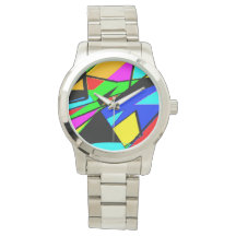 Unisex Geometric Colourful Watch 