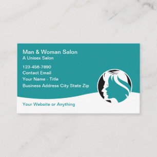 Unisex Hair And Beauty Salon Business Card