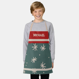 Unisex Kids Snowflake All-Over Print Apron