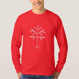 Unisex Long-sleeve T-shirt Red with White Sapling
