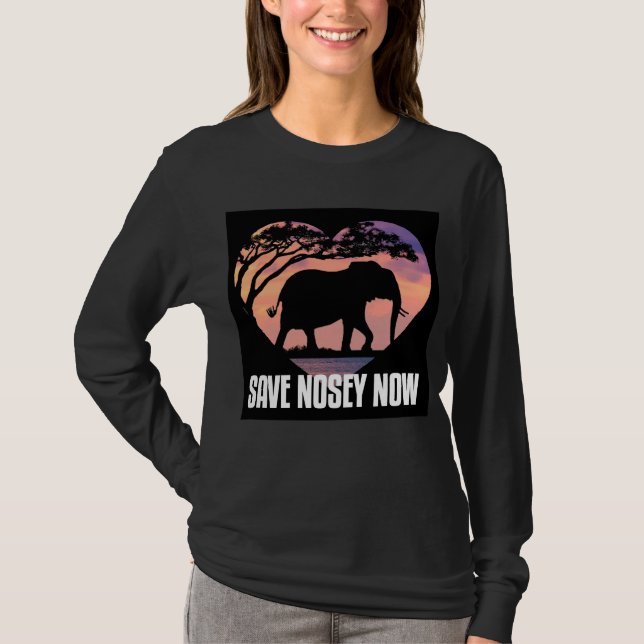 Unisex Long sleeved Save Nosey Now Shirt (Front)