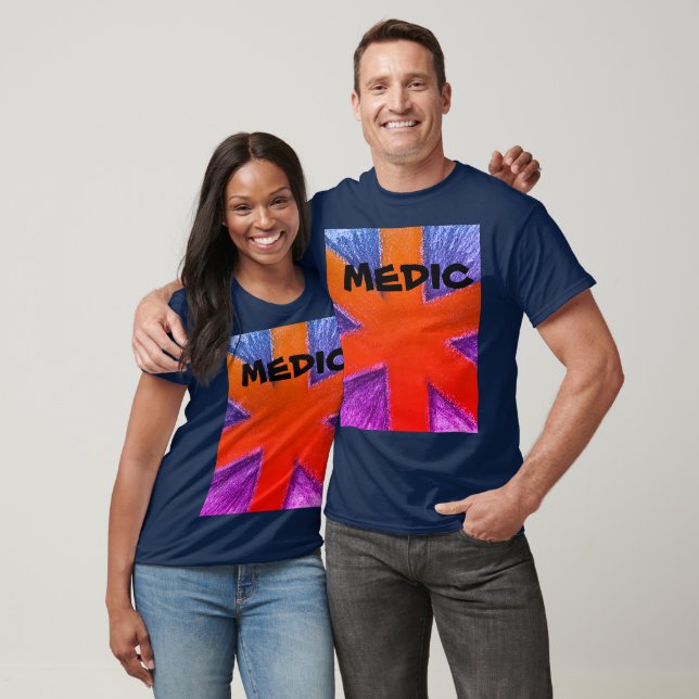 Unisex medic red blue and purple star of life T-Shirt (Unisex)
