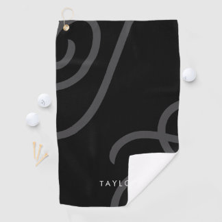 Unisex Modern Golf Towel with Custom Name/Initials