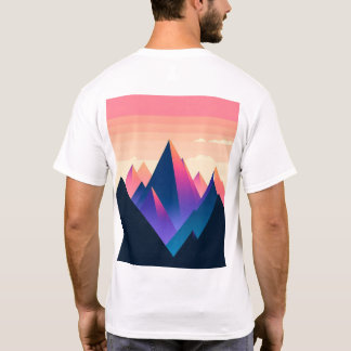 Unisex Mountain Range Pyramids Colorful Sunset T-Shirt