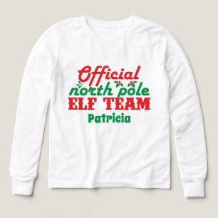Unisex Official North Pole Elf Team add name