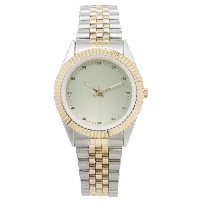 Unisex Oversize  Numbers Gold Watch (Front)