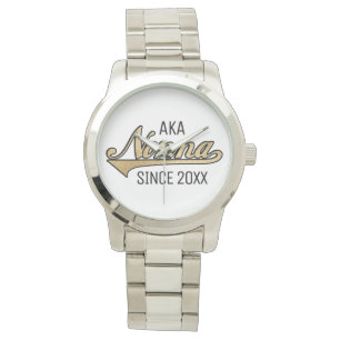 Unisex Oversized Silver Bracelet Watch Nonna