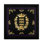 Unisex Personalized Royal Lion Roses Jewelry Box