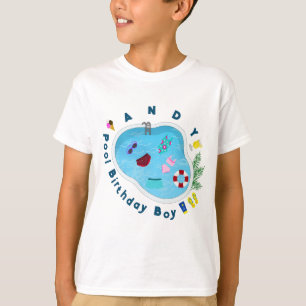 Unisex Pool Birthday Party Boy T-Shirt