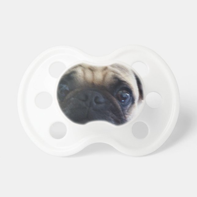 Unisex Pug Face Pacifier (Front)