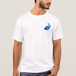 Unisex Rabbit Bunny Blue Silhouette Outline Simple T-Shirt