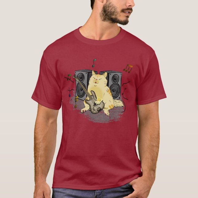 Unisex Rock n Roll Kitty T-Shirt (Front)