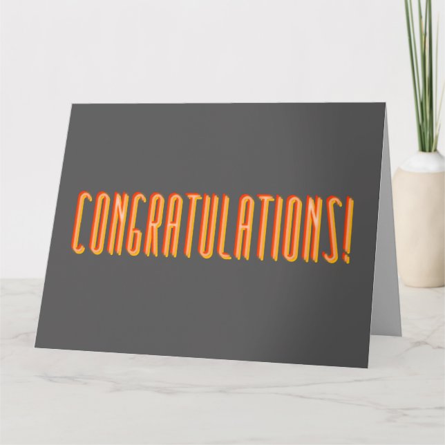 Unisex Sarcastic Congratulations Greeting Card (Front)