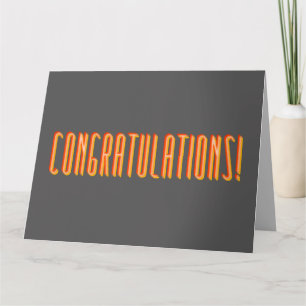 Unisex Sarcastic Congratulations Greeting Card