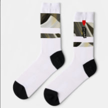 Unisex Socks Trend Abstract Art Black White Gold