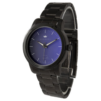Unisex Stainless Steel Black Watch