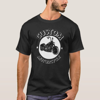 Unisex T-Shirt, black, custom motorcycle pattern T-Shirt