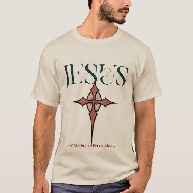 Unisex T-Shirt - "Jesus: My Anchor in Every Storm" (Front)