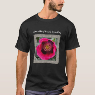 Unisex T-Shirt with Gorgeous Magenta Poppy