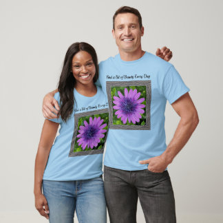 Unisex T-shirt with Purple African Daisy