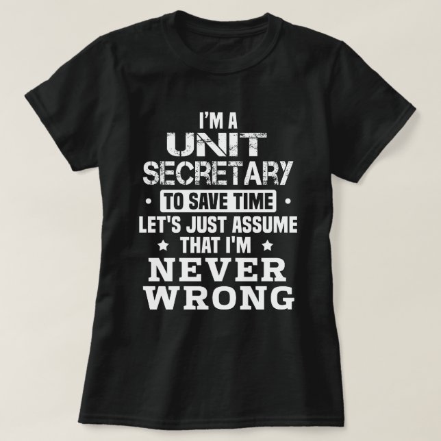 Unit Secretary T-Shirt (Design Front)